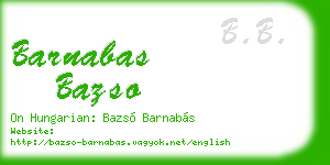 barnabas bazso business card